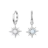 Round earrings with a star / opalEarrings