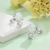 Elegant stud earrings - with round opal / crystalEarrings