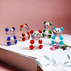 Colorful crystal bear - figurine - miniatureStatues & Sculptures