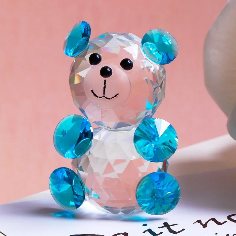 Colorful crystal bear - figurine - miniatureStatues & Sculptures