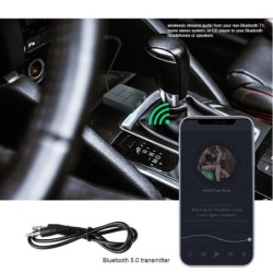 Lydmottaker - sender - Bluetooth - 3,5 mm AUX-kontakt - RCA - USB - trådløs adapter med mikrofon