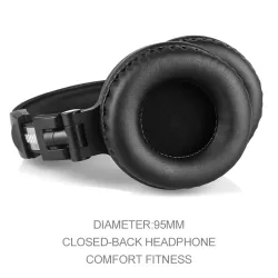 Profesjonelle DJ-studiohodetelefoner - kablet stereoheadset - med mikrofon