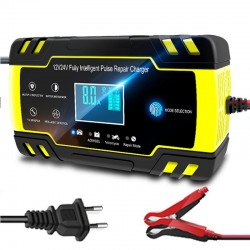 Bilbatterilader - helautomatisk - digital LCD - 12V-24V - 8A