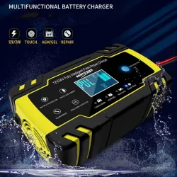 Car battery charger - full automatic - digital LCD - 12V-24V - 8ADiagnosis