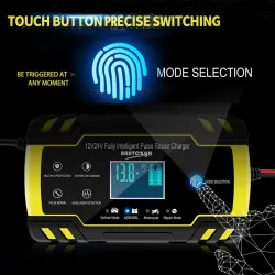 Car battery charger - full automatic - digital LCD - 12V-24V - 8ADiagnosis