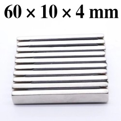 N35 - neodymmagnet - sterk blokk - kubisk - 60 * 10 * 4mm