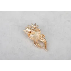 Tooth with a crystal crown - broochBrooches