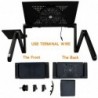 Multifunksjonsstativ for nettbrett / laptop - bord - med musematte - justerbar - sammenleggbar