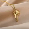 Palm tree necklace - gold - silver 45 cmNecklaces