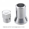 TR413 chrome car / truck - tire - wheel valve - hex - 4 piecesValve caps