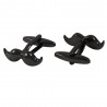 Black moustache cufflinksCufflinks