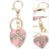 Alloy Heart Shaped Keychain naments Rhinestones Fashionable Bag Pendant Gift Decoration Creative Chains Car Keys