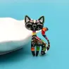 CINDY XIANG New Arrival Cute Enamel Paint Cat Brooch Unisex Women And Men Pin Animal Design Fashion Jewelry 2 Colors