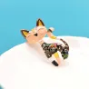 CINDY XIANG New Arrival Cute Enamel Paint Cat Brooch Unisex Women And Men Pin Animal Design Fashion Jewelry 2 Colors