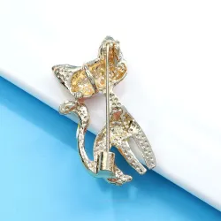 CINDY XIANG New Arrival Cute Enamel Paint Cat Brooch Unisex Women And Men Pin Animal Design Fashion Jewelry 2 Colors