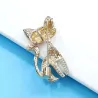 CINDY XIANG New Arrival Cute Enamel Paint Cat Brooch Unisex Women And Men Pin Animal Design Fashion Jewelry 2 Colors