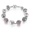 Luxury bracelet with crystal beads - 925 sterling silver