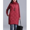 Turtleneck Loose Patchwork Tunic Winter Dress