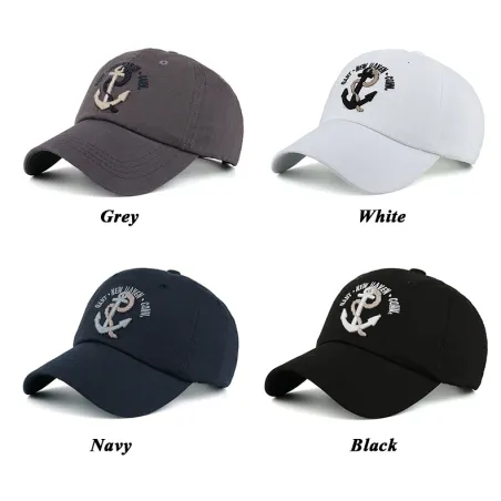 Baseball cap with anchor - cotton - adjustable - unisexHats & Caps
