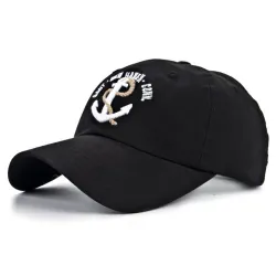 Baseball cap with anchor - cotton - adjustable - unisexHats & Caps