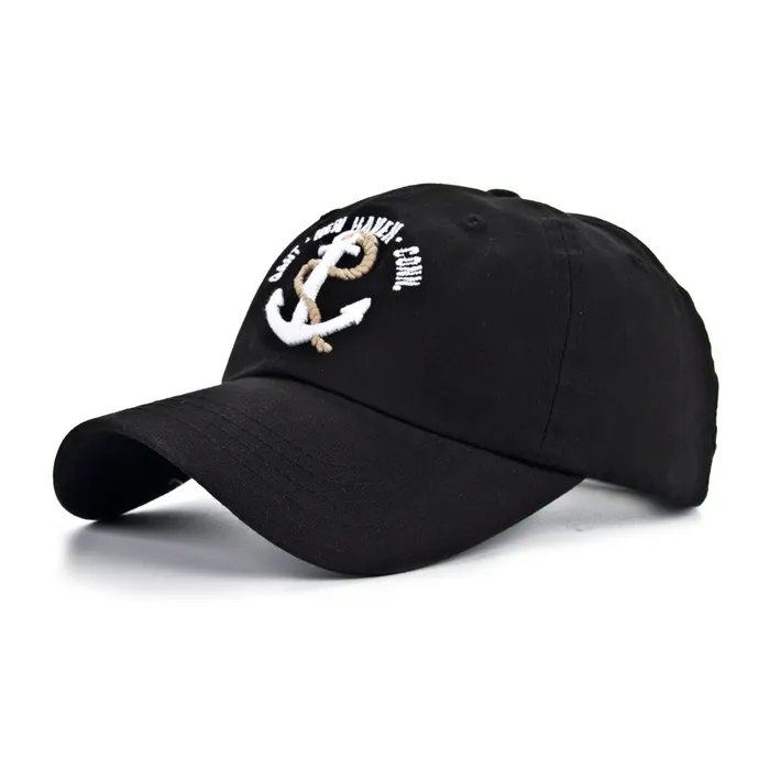 Baseball cap with anchor - cotton - adjustable - unisexHats & Caps