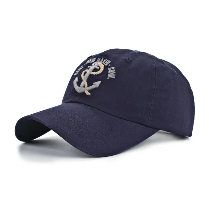 Baseball cap with anchor - cotton - adjustable - unisexHats & Caps