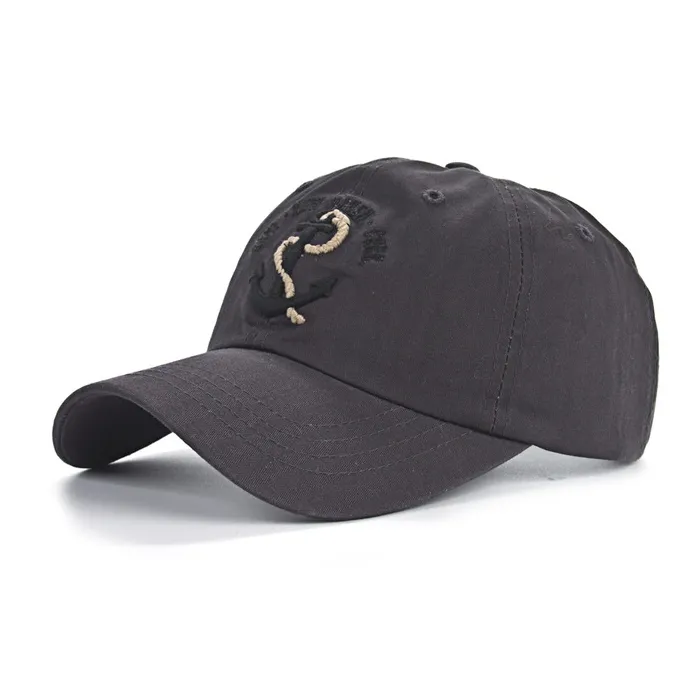 Baseball cap with anchor - cotton - adjustable - unisexHats & Caps