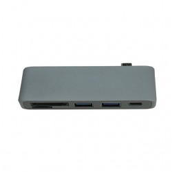 5 in 1 USB 3 Hub Multi Type C Splitter Adapter Card ReaderAccessories