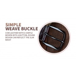 Genuine leather belt with flower motif