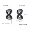 Black crystal infinity stud earringsEarrings