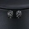 Black crystal infinity stud earringsEarrings