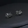 Black crystal infinity stud earringsEarrings
