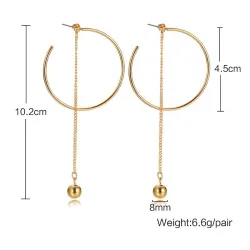 Ball & Hoops Long EarringsEarrings