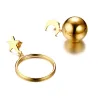 Star & Moon Asymmetric Earrings