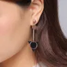 Double circle & triangle - long earringsEarrings