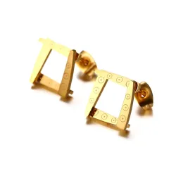 Irregular Square Shape Necklace & Earrings Jewellery Set