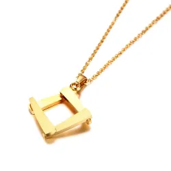 Irregular Square Shape Necklace & Earrings Jewellery Set