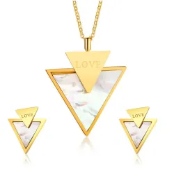 Love & Triangle Stylish Jewelry Set