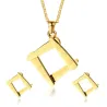 Irregular Square Shape Necklace & Earrings Jewellery Set