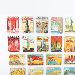 New York themes - fridge magnets - 24 piecesFridge magnets
