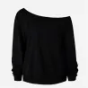 Red big lips - plus size sweatshirt - off shoulder pullover