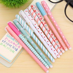 Flowery Design Color Gel Pens 10pcs