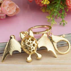 Crystal smiling bat - keyring