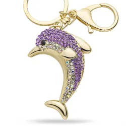 Crystal dolphin - keyring
