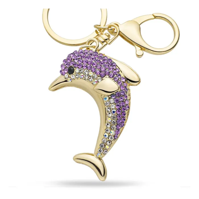 Crystal dolphin - keyring
