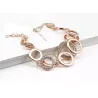 Multilayer Symmetry Circle Link Rhinestones Bracelet