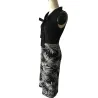 Leaf Print Elegant Patchwork Dress