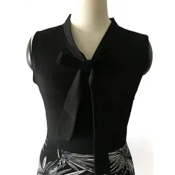 Leaf Print Elegant Patchwork Dress