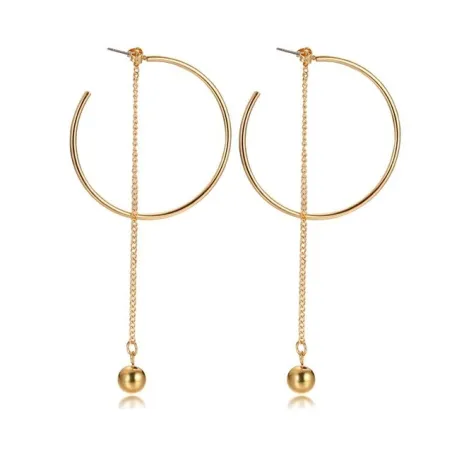 Ball & Hoops Long EarringsEarrings