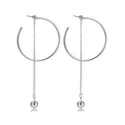 Ball & Hoops Long EarringsEarrings